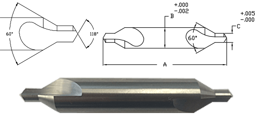 Carbide Centerdrill 60° / 82° / 90°